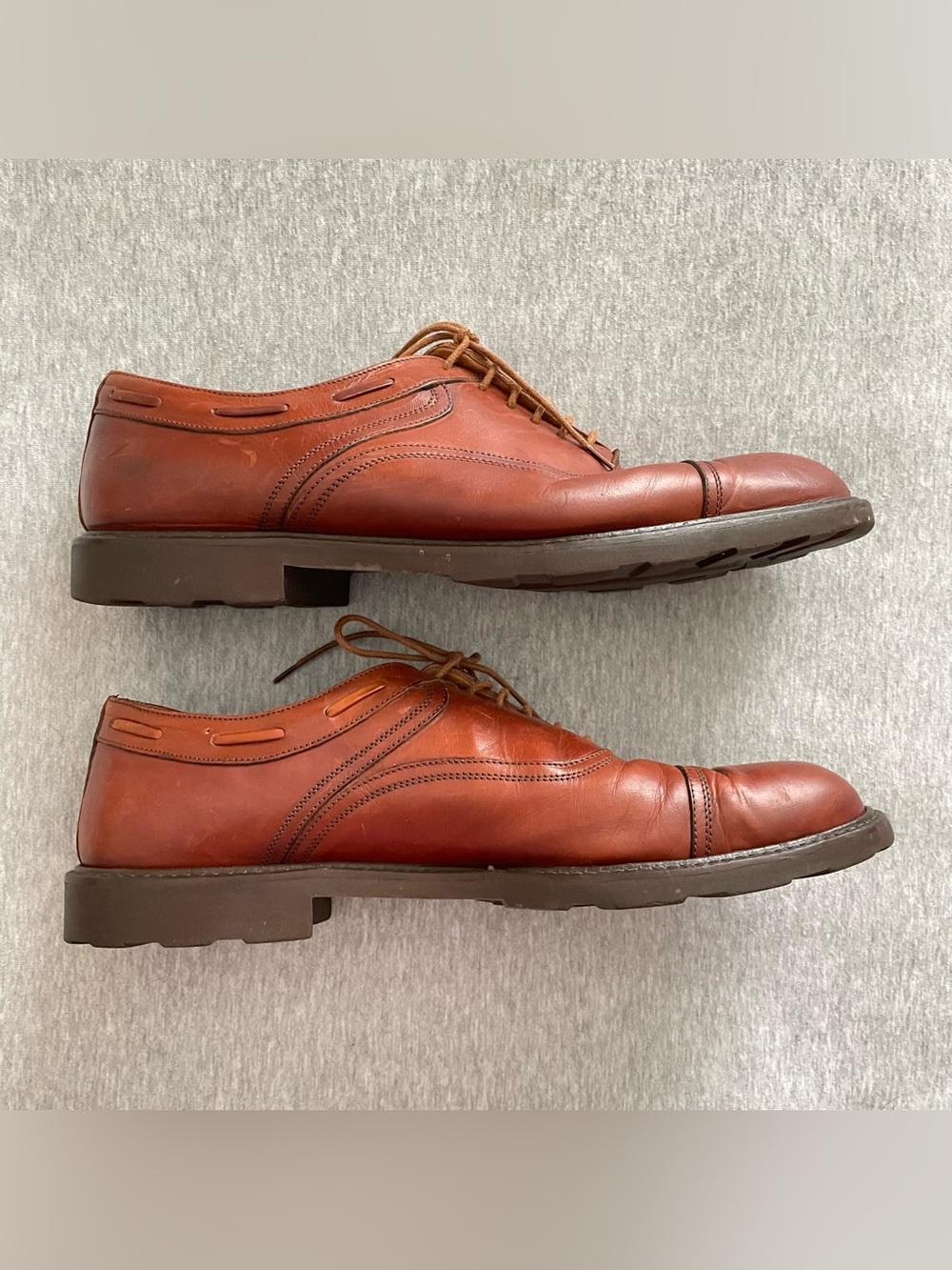 Cable & Co Men's Sz 10D Brown Classic Leather Oxford Lace-Up Dress Shoes